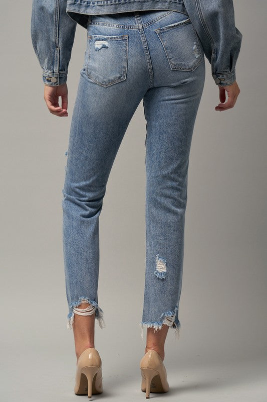 Rugged Charm Straight Jeans