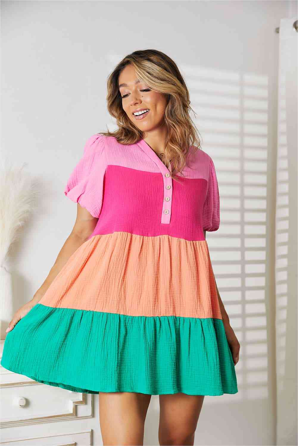 Chic ColorPlay Dress